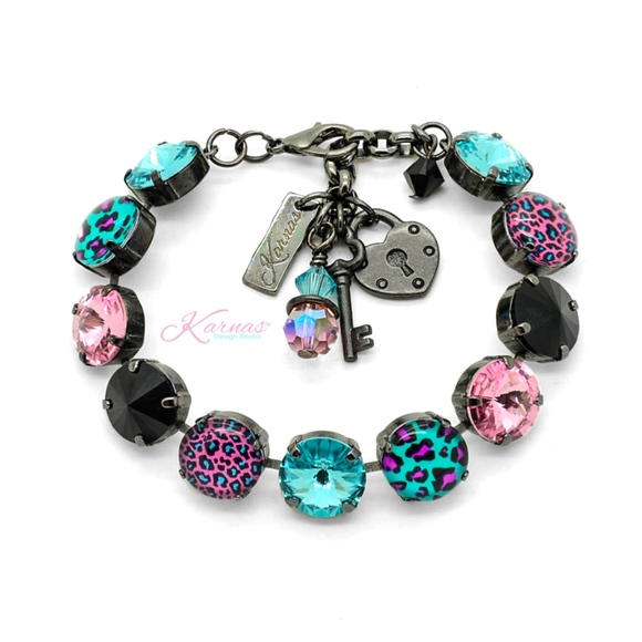 Karnas Design Studio Jewelry - I'm Untamable Charm Bracelet Austrian Crystal